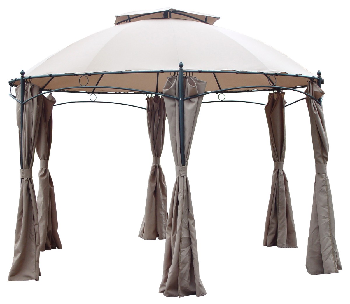 aa GAZEBO IN ACCIAIO GOTIC ESAGONALE D 350 CM