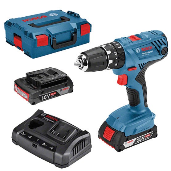 aa BOSCH-B 18VP TRAPANO GSB18V-21 CON 2 BATTERIE 2AH