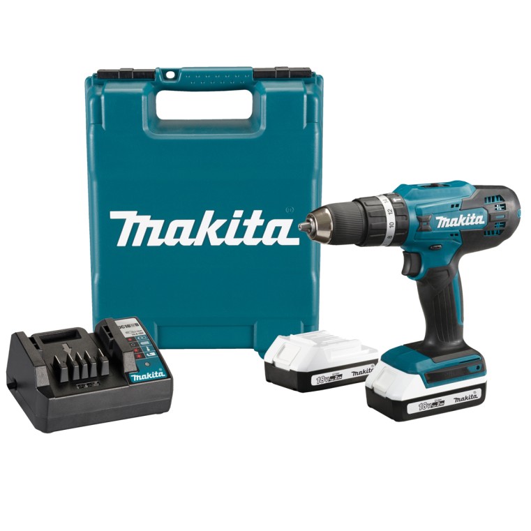 MAKITA TRAPANO 2 BATTERIE 18VP 1,5Ah-LI HP457DWE